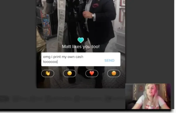 Tinder Live - Lane Talks To A Guy Who Prints His Own Money